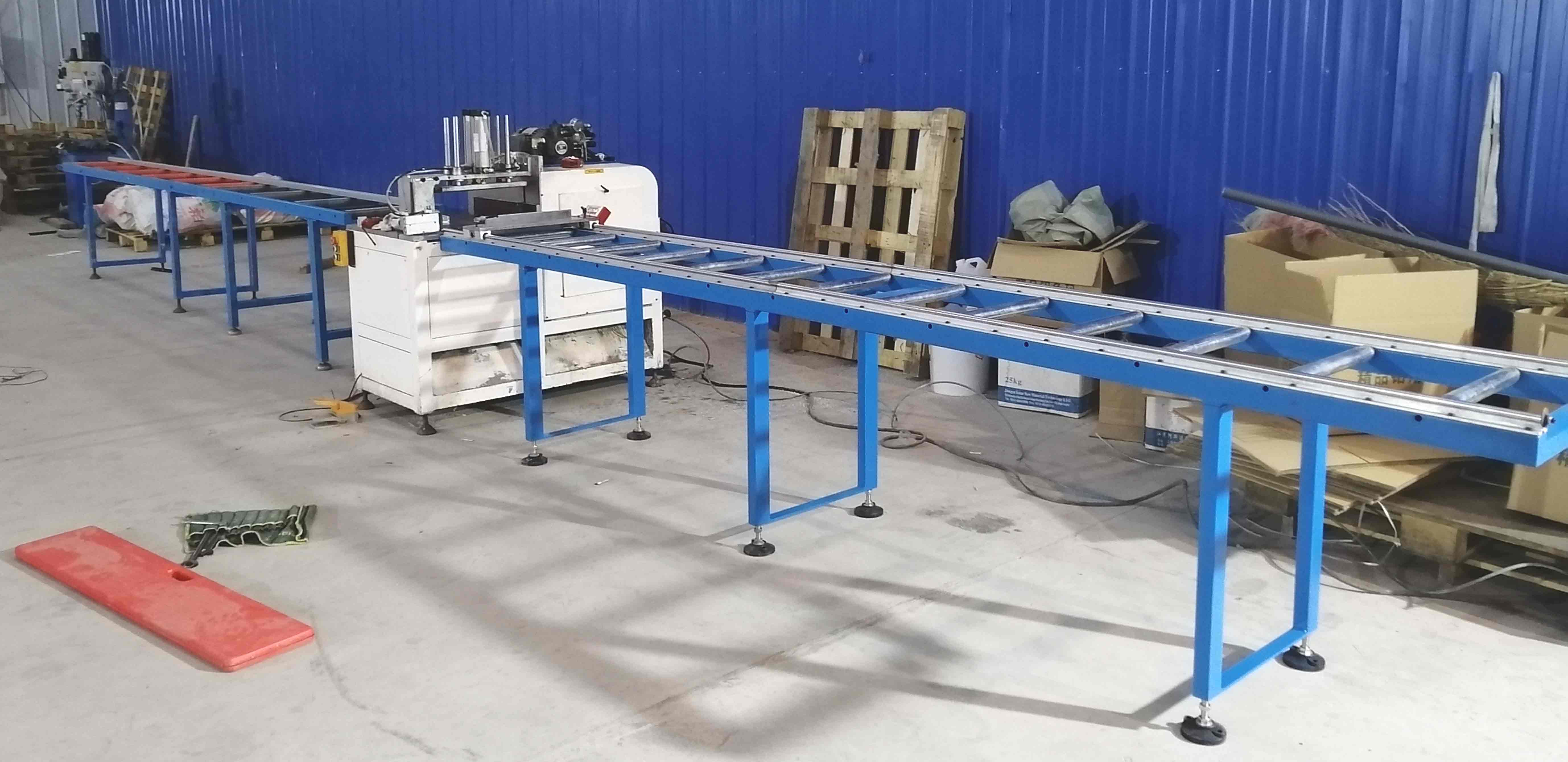 鋁型材下料如果尺寸較長，使用半自動(dòng)切鋁機(jī)SDY-B500非常適合
